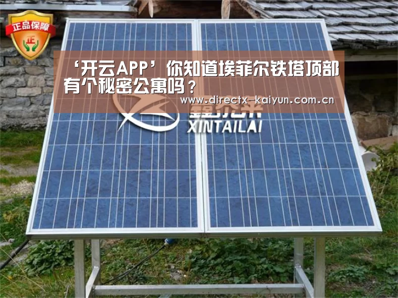 ‘开云APP’你知道埃菲尔铁塔顶部有个秘密公寓吗?(图2) 开云APP